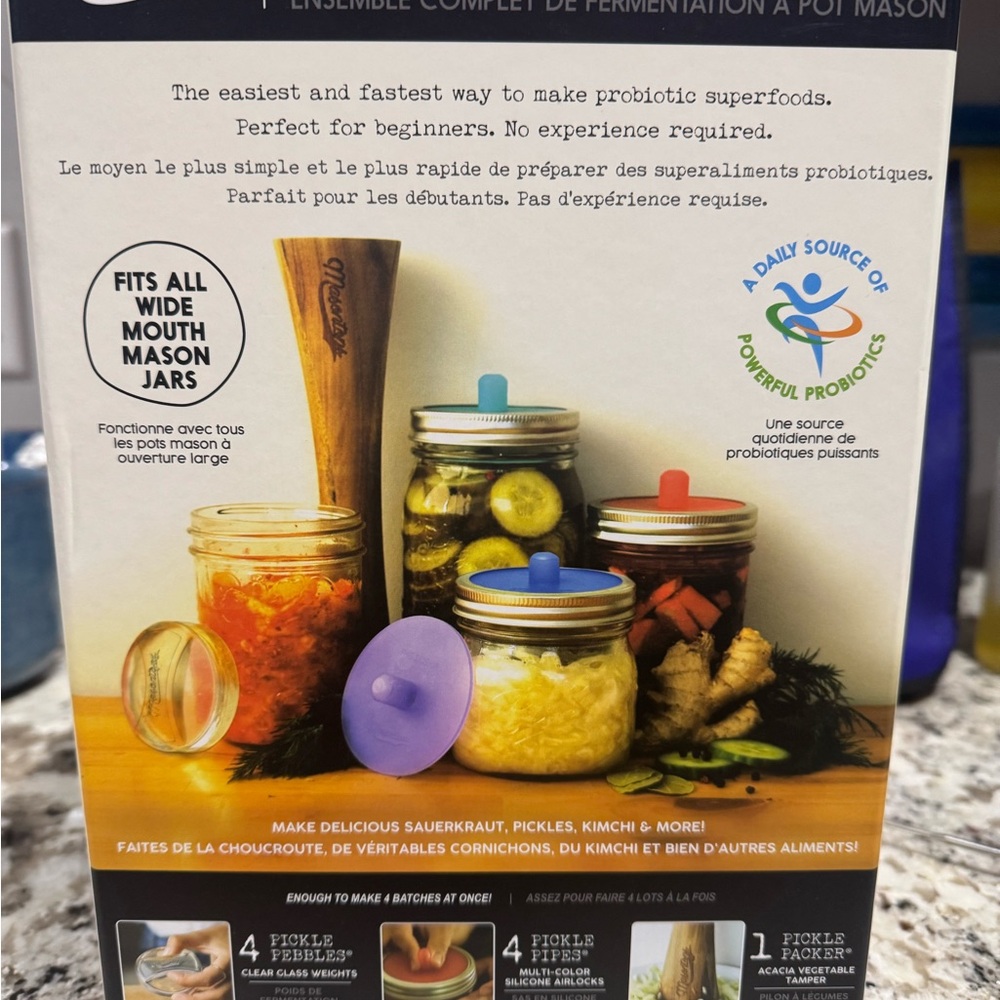 NIB Fermentation Kit with Multi-Colored Lids
